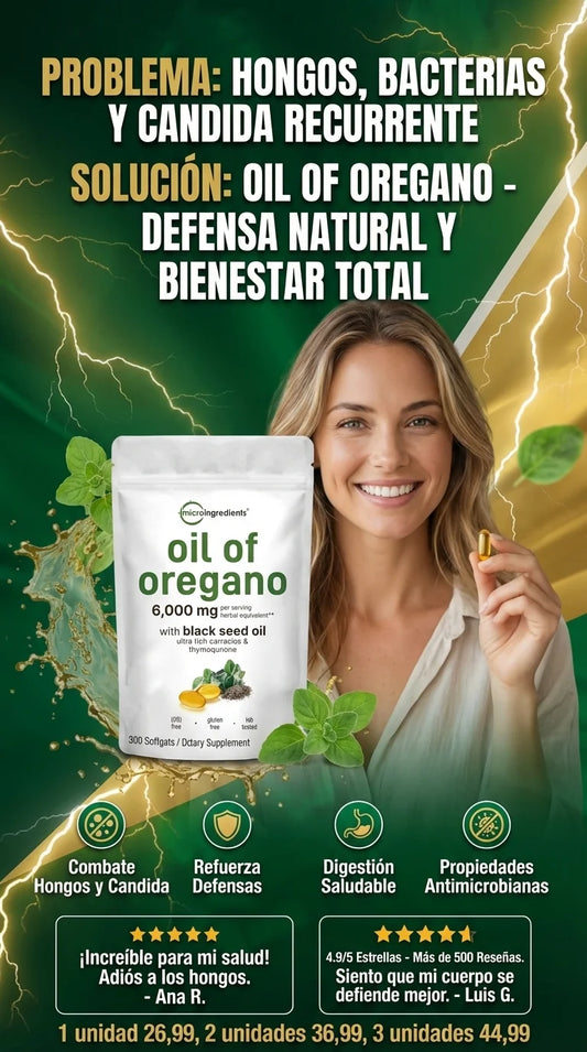 Aceite de Oregano | Elimina Hongos, Virus e Infecciones